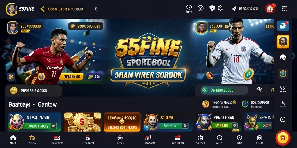 Tampilan antarmuka 55FIVE yang modern dan komprehensif.