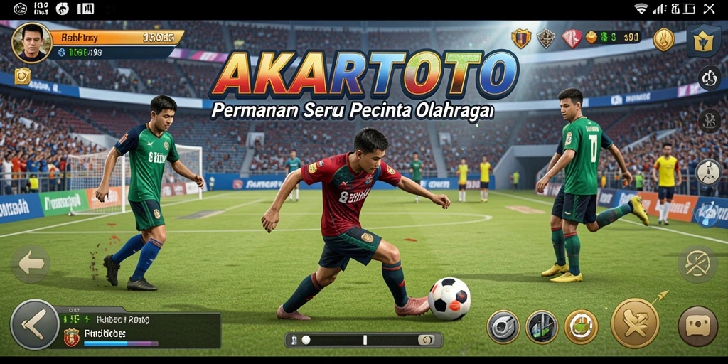 Tampilan menarik dan seru dalam gameplay olahraga AKARTOTO.