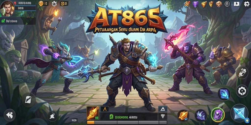 Screenshot AT866 menampilkan pertempuran epik dalam dunia ARPG.