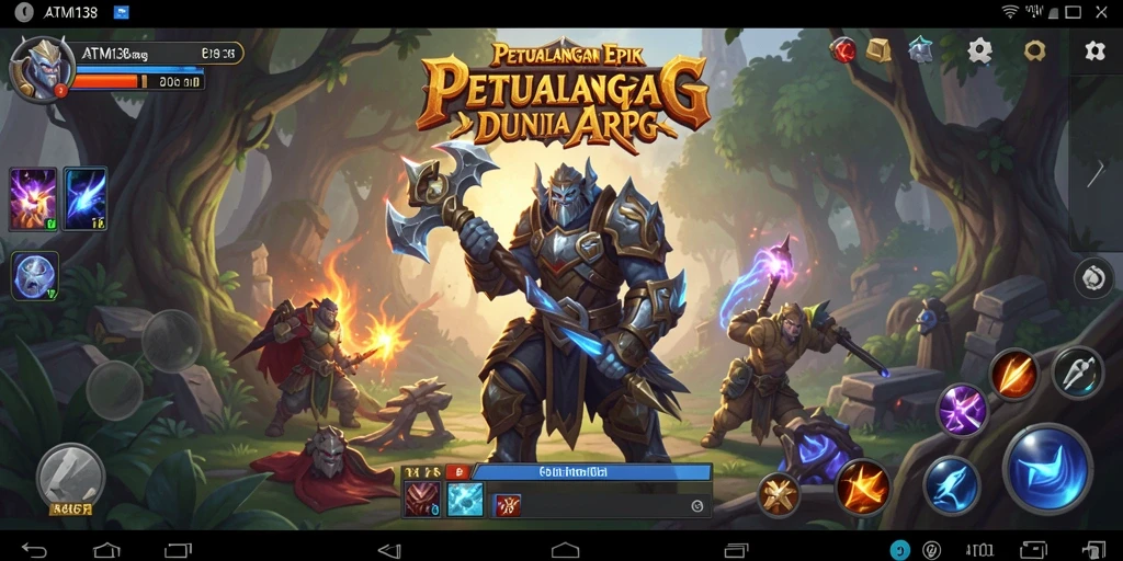 Tampilan gameplay ARPG ATM138 yang penuh aksi dan petualangan.