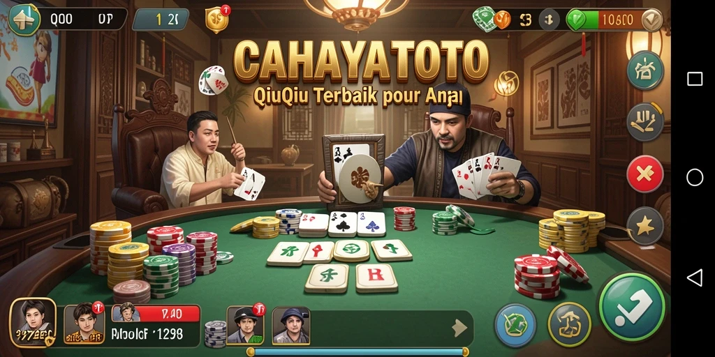 Screenshot CAHAYATOTO menampilkan aksi seru dalam permainan QiuQiu.