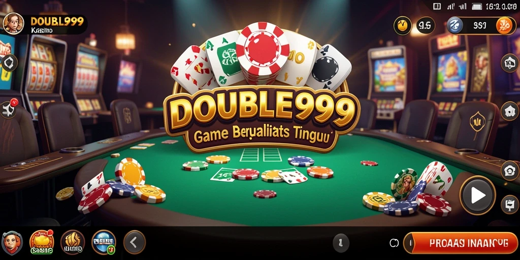 Screenshot DOUBLE999 menampilkan gameplay Kasino yang mendebarkan.
