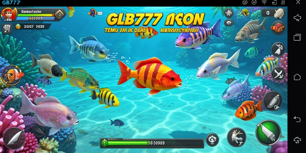 Tampak screenshot utama GB777 menampilkan momen seru dalam gameplay Tembak Ikan.