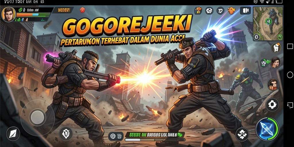 Tampilan gameplay seru GOGOREJEKI yang penuh aksi.