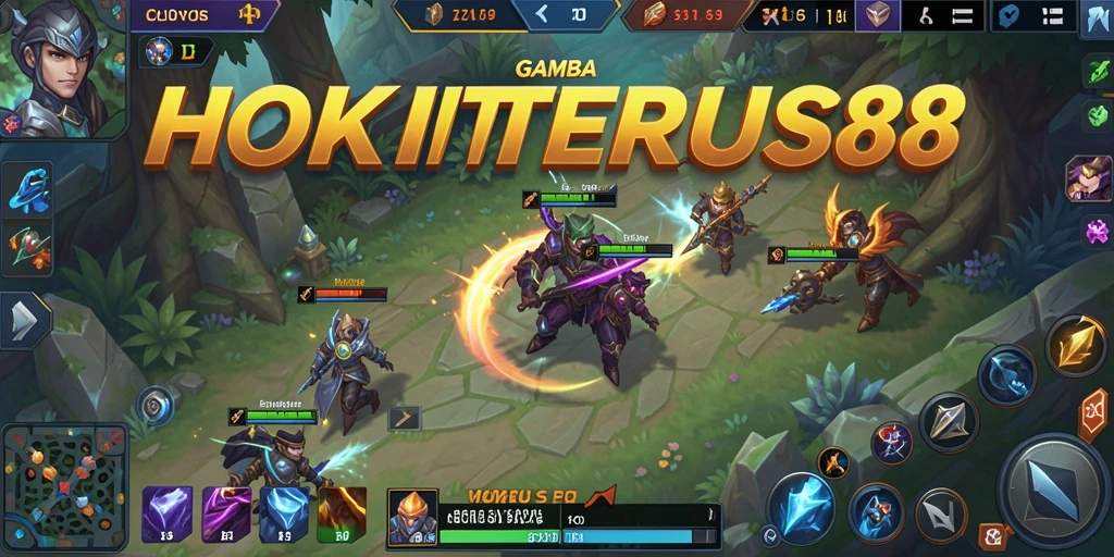 Tampilan gameplay epik HOKITERUS88 dalam aksi real-time.