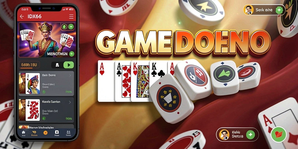 Screenshot gameplay menunjukkan serunya bermain domino di IDX66.