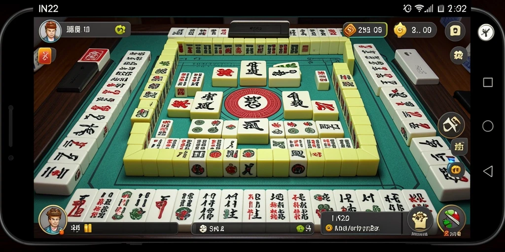 Screenshot IN22 menampilkan gameplay Mahjong yang menarik dan menantang.
