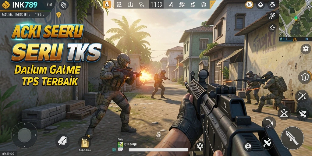 Tampilan aksi seru dalam gameplay TPS INK789.
