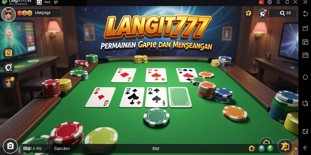 Tampilan menarik dari gameplay LANGIT777 dalam permainan Gaple.