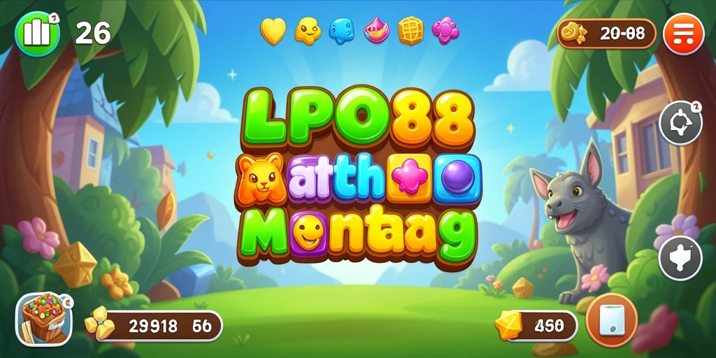 Tangkapan layar LPO88 menampilkan gameplay Match-3 yang seru dan berwarna.