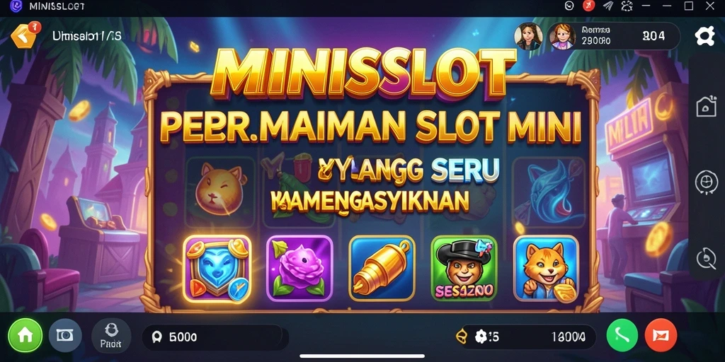 Tampilan gameplay seru dari MINISLOT dengan berbagai tema slot yang menarik.