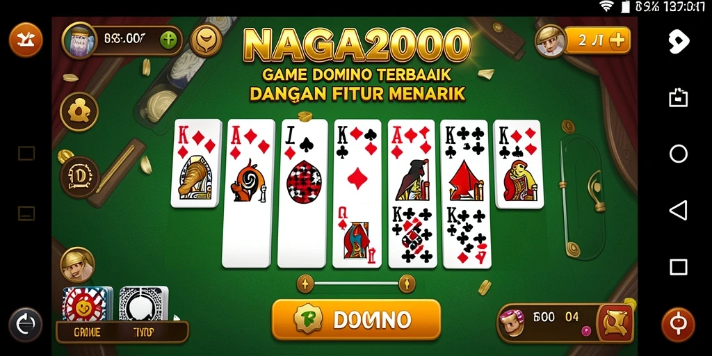 Screenshot NAGA2000 menampilkan keseruan gameplay Domino.