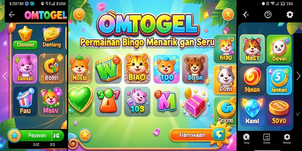 Tampilan screenshot OMTOGEL menunjukkan gameplay Bingo yang seru.