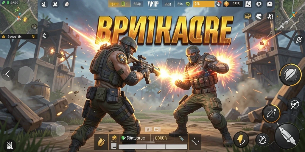 Tangkapan layar RPVIP6 menampilkan intensitas pertarungan dalam gameplay Battle Royale.