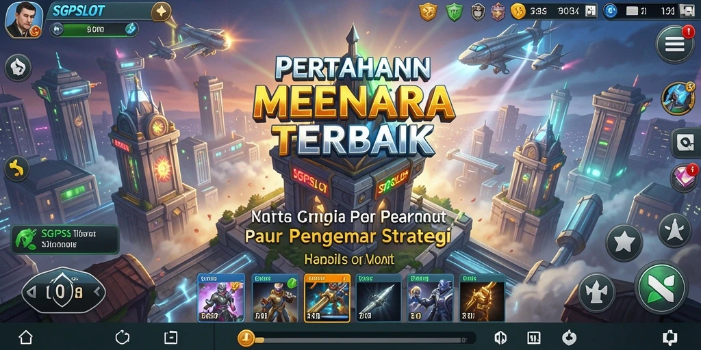 Tampilan gameplay seru dari SGPSLOT dengan pertahanan menara yang strategis.