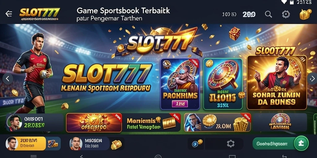 Tampilan gameplay seru dalam aplikasi Sportsbook SLOT777.