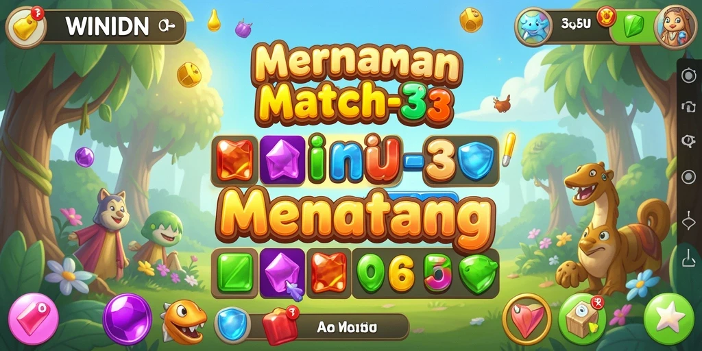 Tampilan gameplay seru dari WINIDN dengan tantangan Match-3.